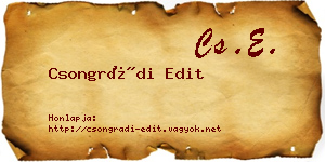Csongrádi Edit névjegykártya